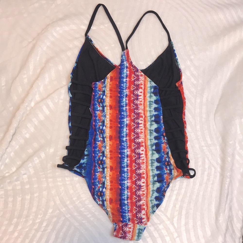 🐝 Vintage Colourful Cut Out Craze Swimsuit Bodysuit
